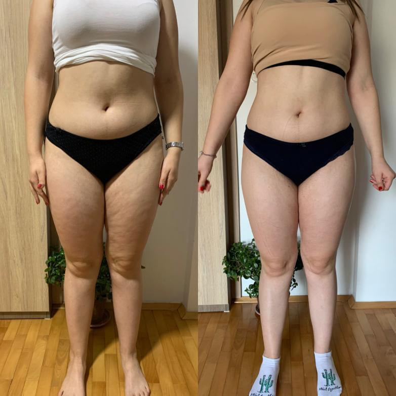 Före och efter Vacuslim 48 - framifrån